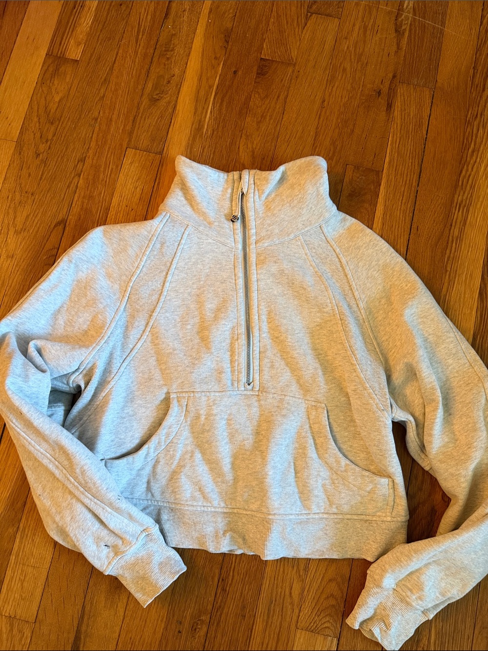 lululemon athletica Light Gray Quarter-Zip Pullover
